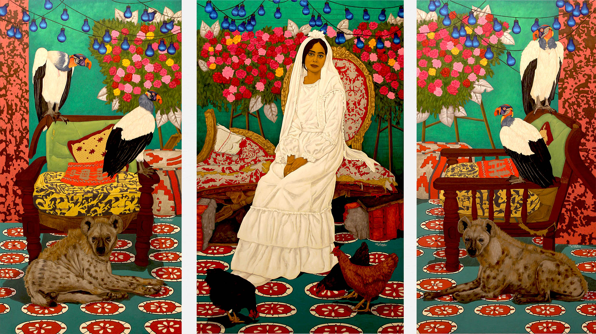 Temporary marriage (Triptych painting) exhibitions - Alexandria