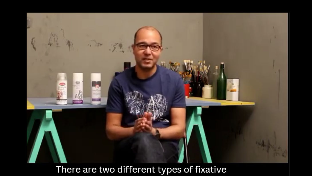 Art lesson: THE TWO DIFFERENT VARIETIES OF FIXATIVE SPRAYS.