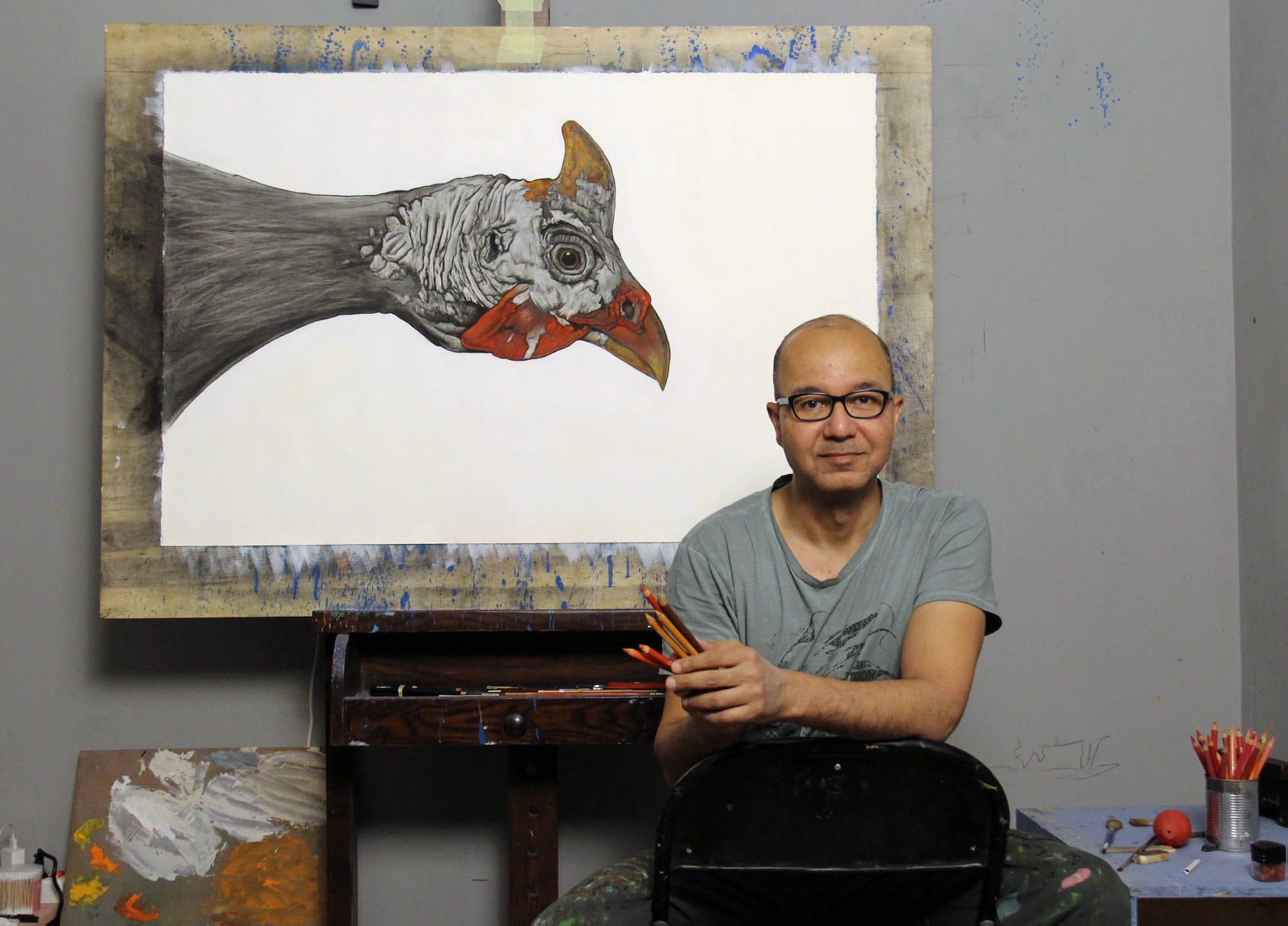 Guinea fowl head 1 - with Ali Hassaan | 2021 