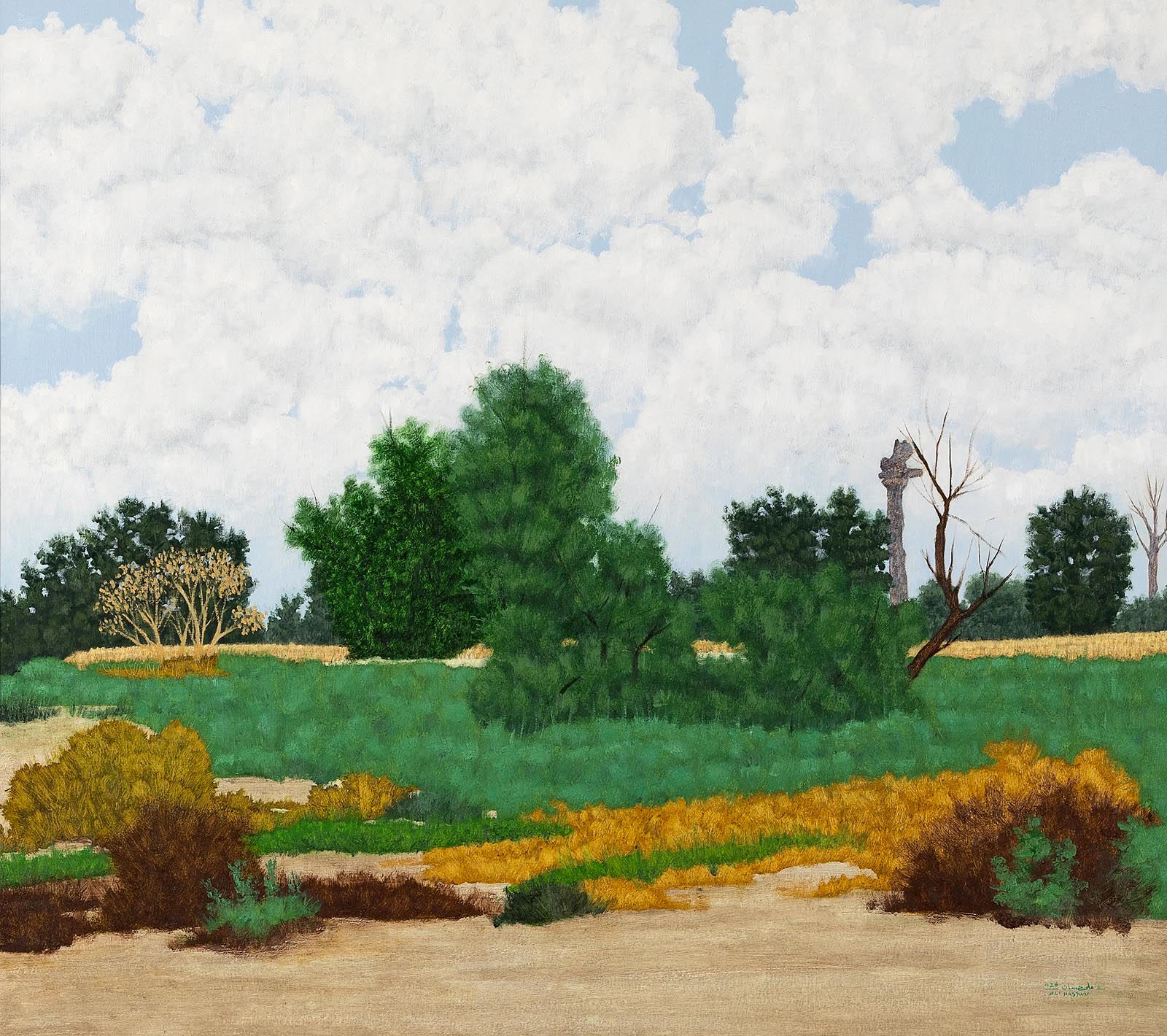 Autumn in the fields of Madamoud - 3 | 2026 | Oil on compressed wood | 70 cm x 60 cm